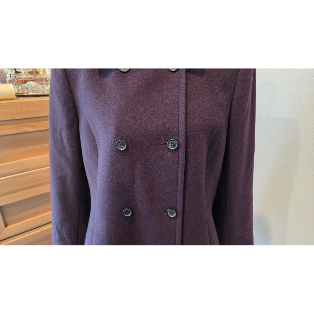 Brooks Brothers Pea Coat Wool Blend Double Breasted Tailored Purple Classic 10 - Picture 13 of 16